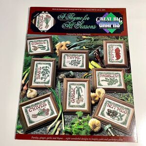A THYME FOR ALL SEASONS Spices 8 Designs Counted Cross Stitch Pattern Kitchen
